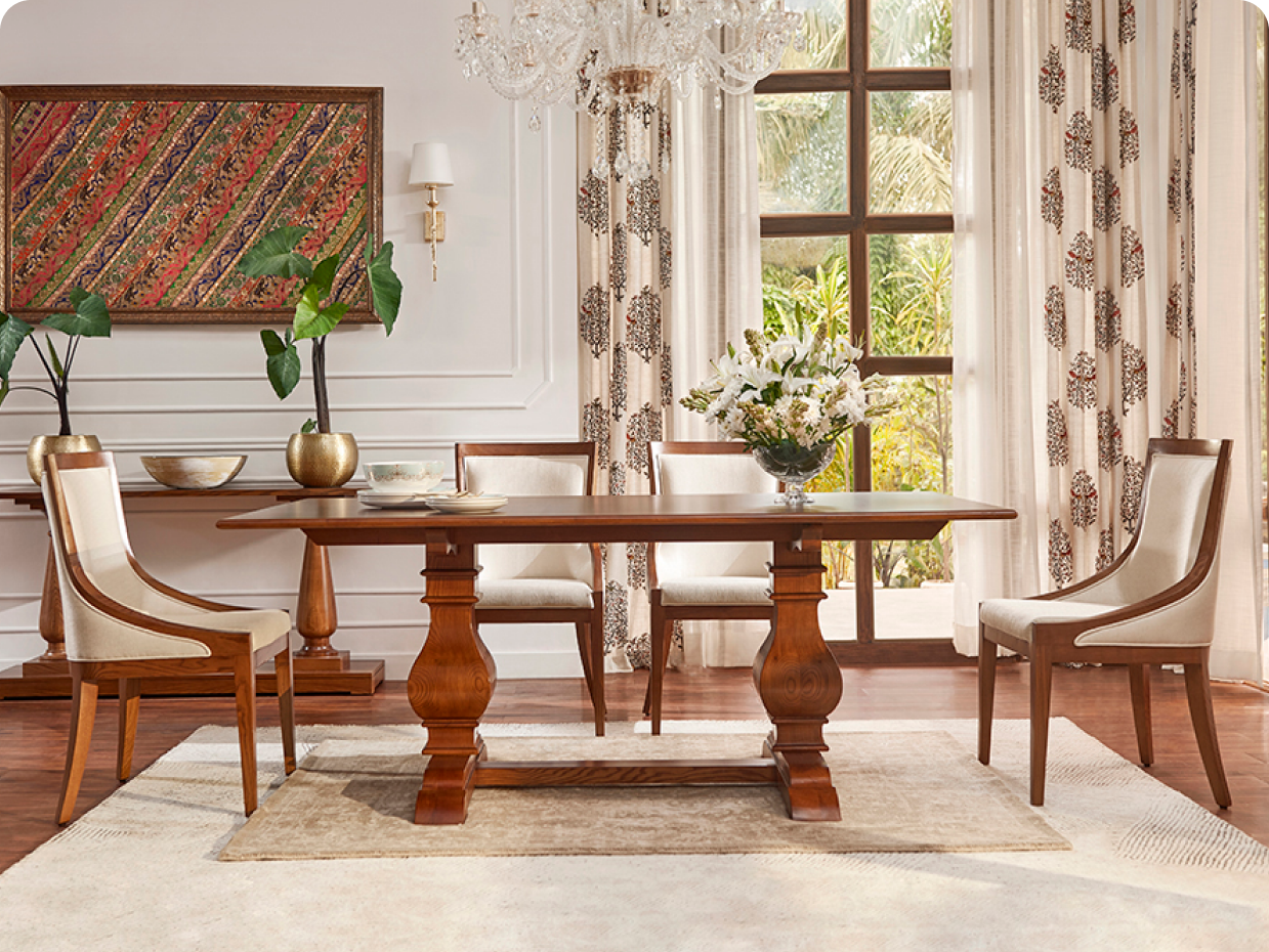 Alwar 6 seater dining table